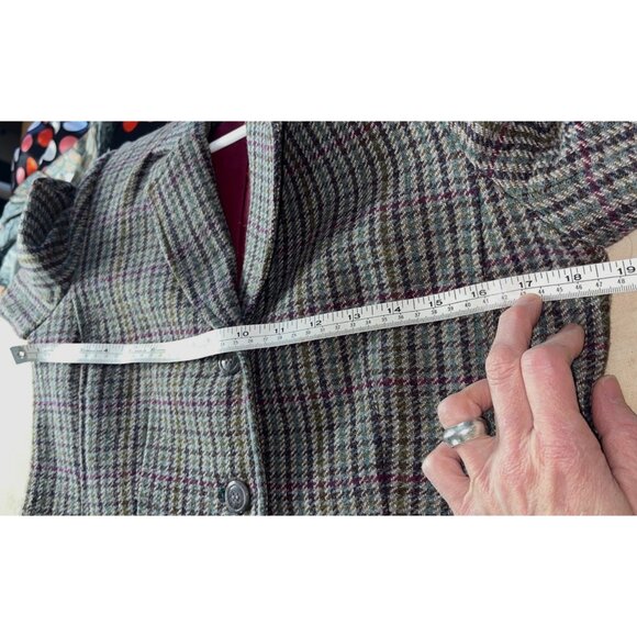 Appleseeds Blazer Tweed Jacket Waist Accent Elegant Preppy Academia Womens 6 - Picture 10 of 12